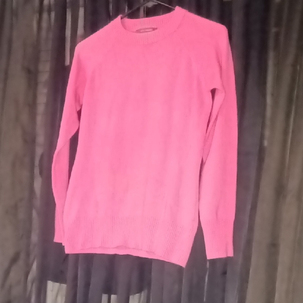French Connection Vibrant Pink Crew Neck Sweater
